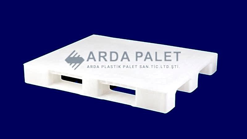 100X120 Beyaz Düz Plastik Palet