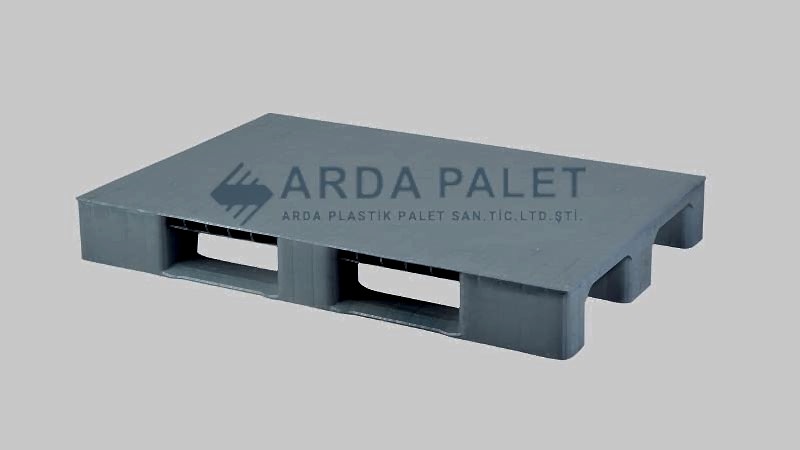 80X120 Gri Düz Plastik Palet