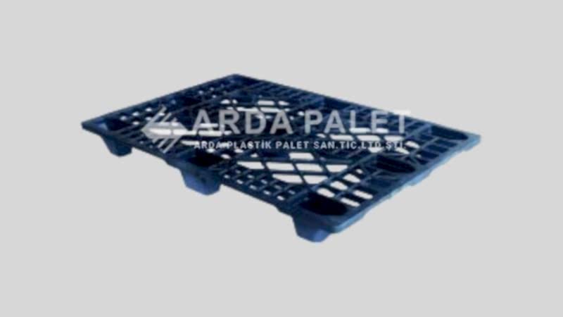 80X120 Mavi Delikli İç İçe Geçen Plastik Palet