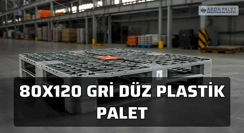 80x120 Gri Düz Plastik Palet
