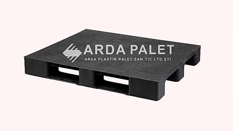 100X120 Siyah Düz Plastik Palet